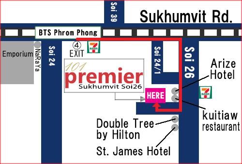 Map of 101 Premier Massage